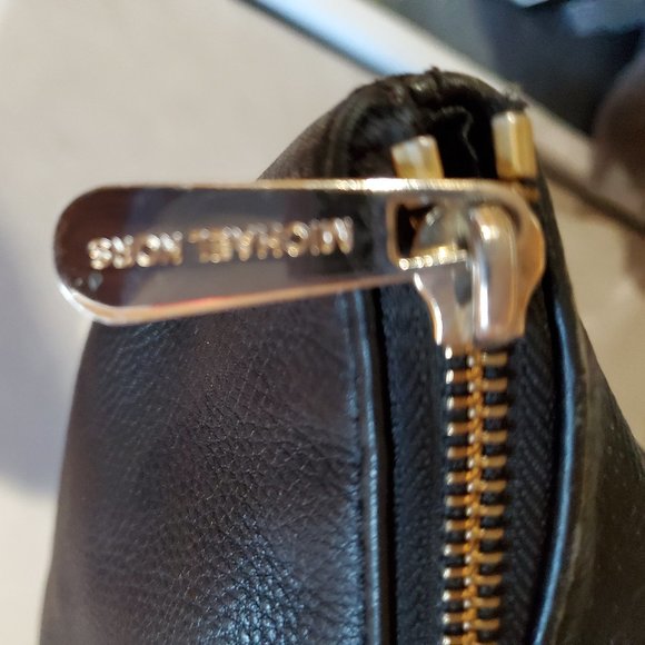 Euc Vintage Michael Kors Black Leather Tote bag Purse c - Picture 7 of 9